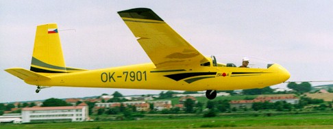 Another L13AC is taking off at the facory airport in Kunovice, Czech Republic